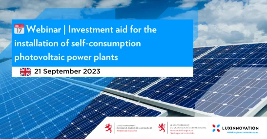 Investment aid for the installation of self-consumption photovoltaic power plants